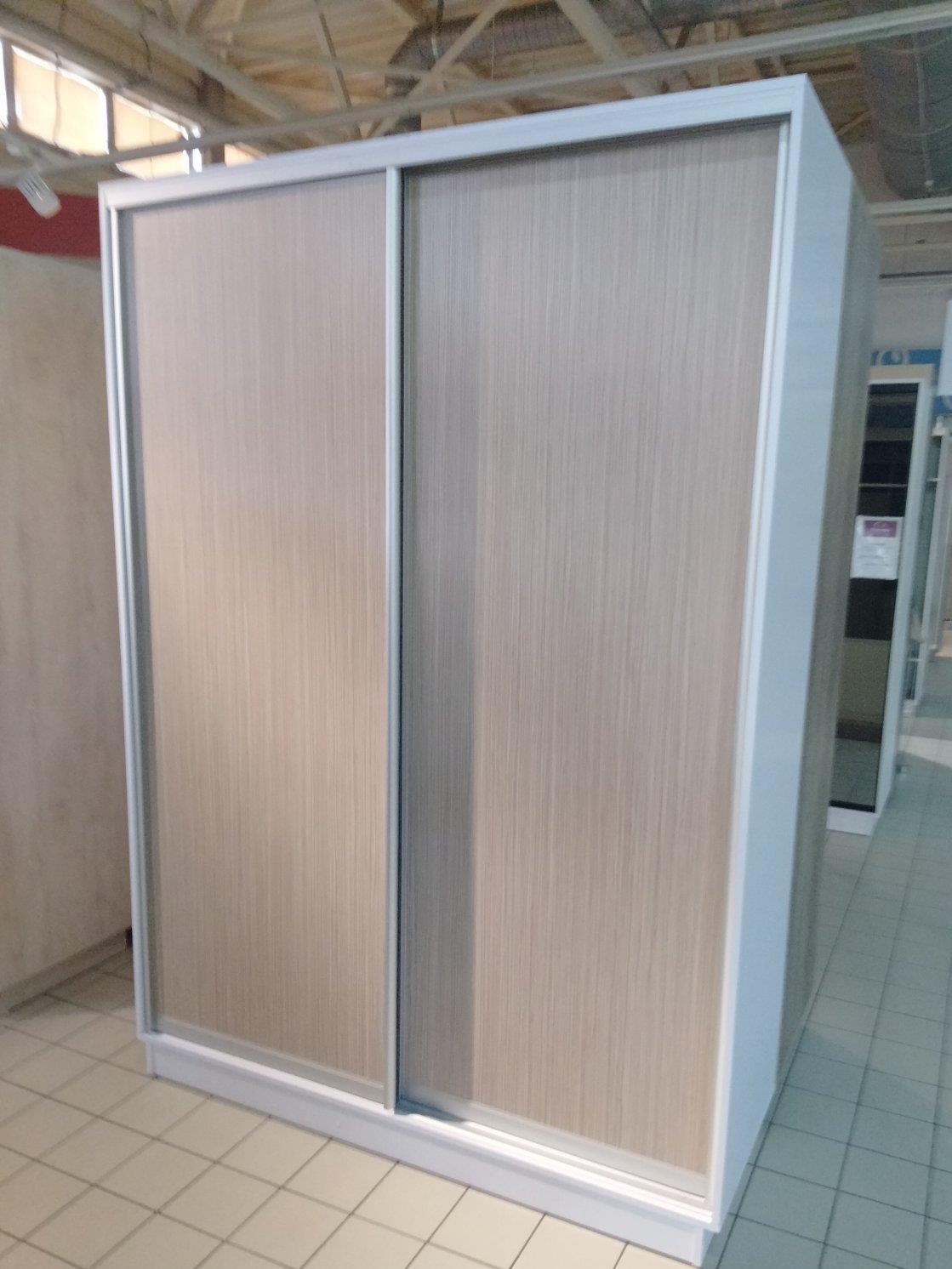 шафа купе дводверна ДСП, профіль алюміній срібло