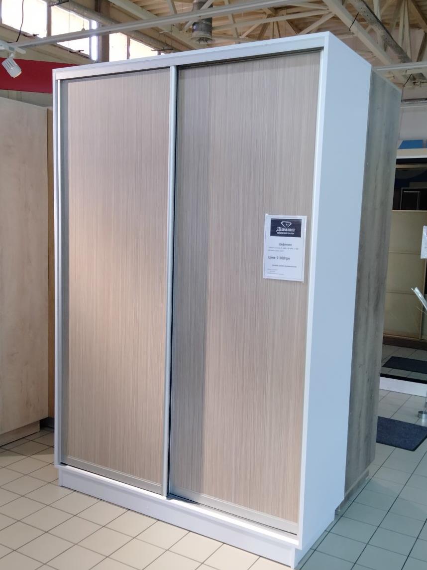 шафа-купе дводверна ДСП, профіль срібло