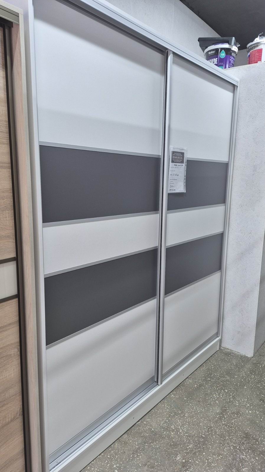 шафа-купе двохдверна ДСП, профіль срібло